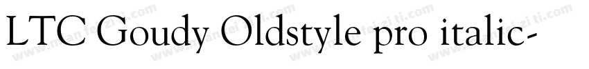 LTC Goudy Oldstyle pro italic字体转换